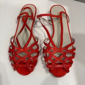 Delman Red Sandals